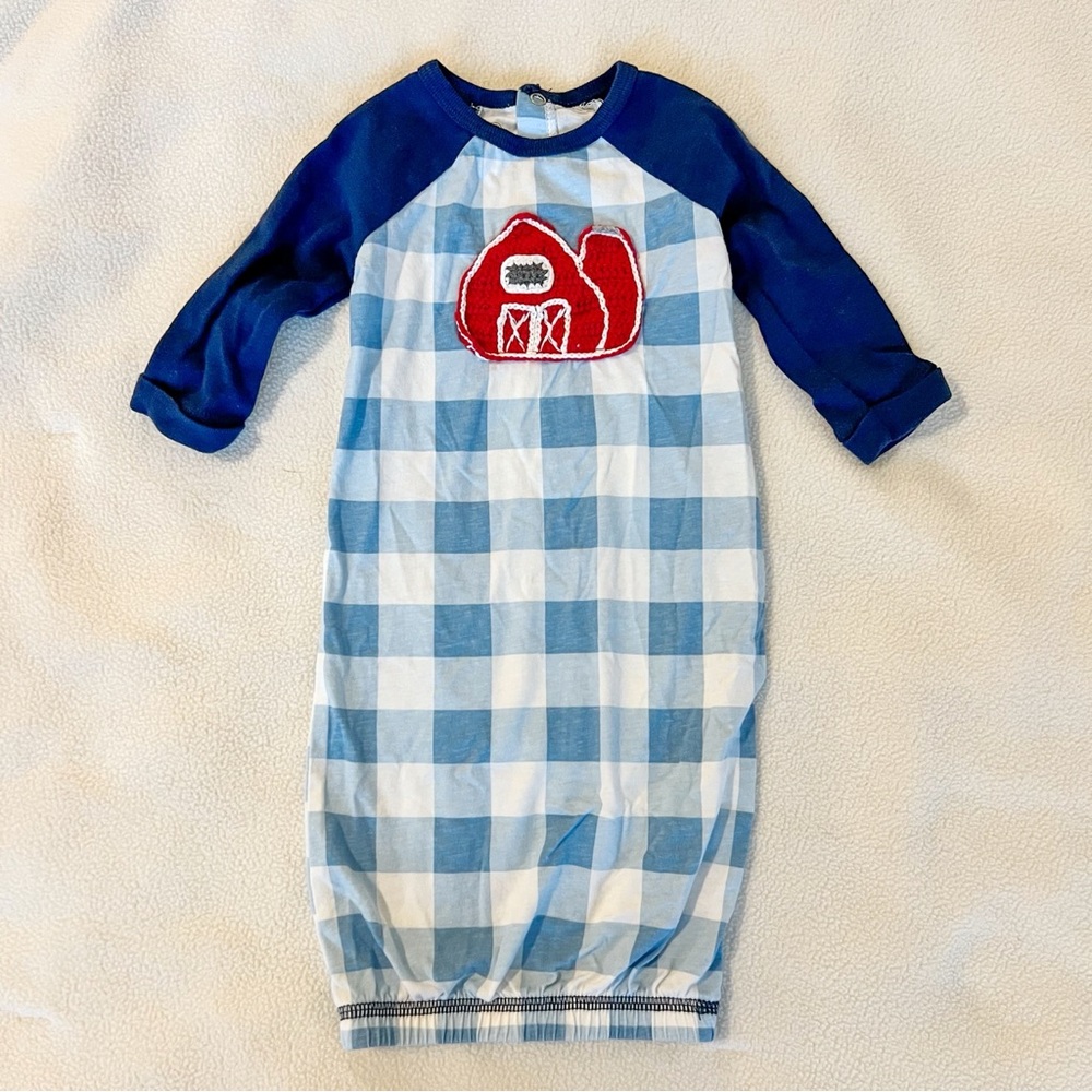 Mud Pie Crochet Barn Gown 0-3M